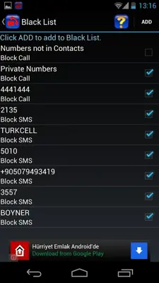 Black List Ultimate android App screenshot 6